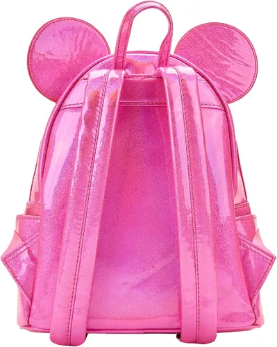 Vista 4 de Loungefly Disney Minnie Mouse Glitter Sparkle - Bolso de hombro con doble correa para mujer