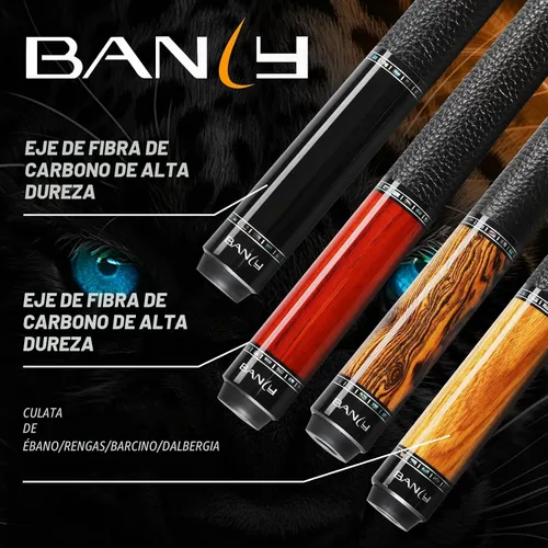 Vista 4 de Banly Carbon Fiber Pool Cue Stick 12.5mm Time Crystal Tip, Low Deflection Pool Cue Professional Billiard Cue Sticks with Gift Box