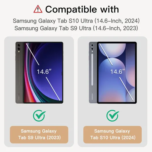 Vista 2 de JETech Protector de pantalla de papel para Samsung Galaxy Tab S10 Ultra/Tab S9 Ultra de 14.6 pulgadas, antirreflejo, película de PET mate