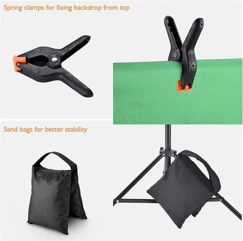 Vista 5 de AW Backdrop Stand 10 x 7ft/3m x 2.1m Adjustable Parties Background Support