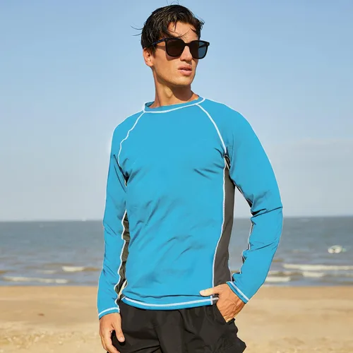 Vista 5 de Arcweg Rash Guard - Camiseta de natación de manga larga para hombre, camiseta de buceo
