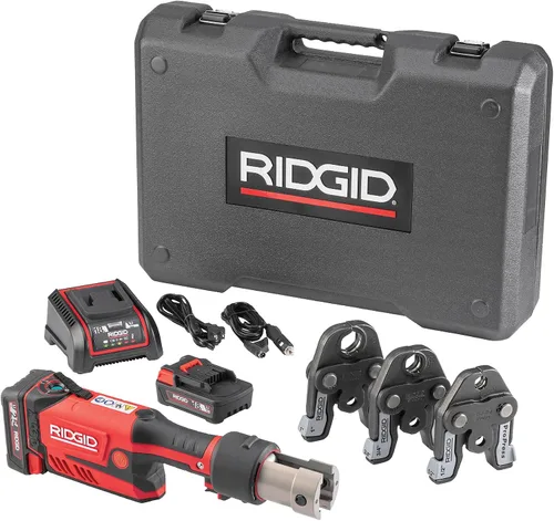 Vista 15 de RIDGID 67193 Modelo RP 351 Kit de herramienta de prensa ProPress estándar con cable con herramienta de prensa ProPress con cable, mandíbulas