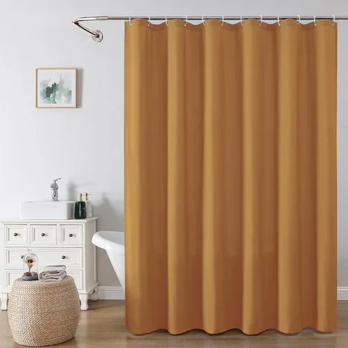 Vista 30 de OVZME Zora Cortina de Ducha de Tela para Cabina de 36 x 72 Pulgadas - Cortina de Ducha Pequeña Suave Negra para Baño para Tamaño de Cabina Estrecha