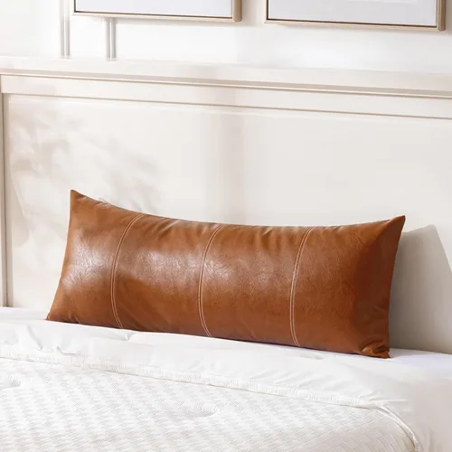 Vista 23 de Fancy Homi - Paquete de 2 fundas de almohada decorativas negras estilo boho de cuero sintético de 16 x 16 pulgadas para sala de estar, sofá, cama