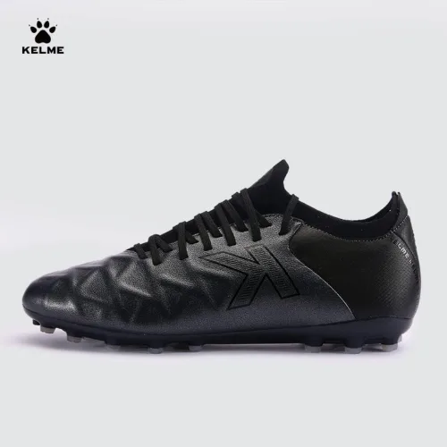 Vista 3 de KELME Zapatos de fútbol para hombre, zapatos MG de piel de becerro para exteriores, césped artificial, antideslizante, amortiguación, competición