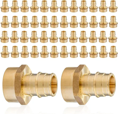 Vista 15 de Paquete de 5 adaptadores NPT roscados hembra Seelink PEX-A de 1/2" x 1/2" Colocaciones de expansión de latón PEX-A, ASTM F1960 (PEX1960026-5)
