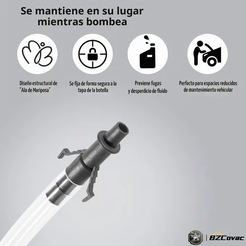 Vista 6 de Bomba de transferencia de aceite manual de 30 cc para botellas de galón y botellas de cuarto de galón de boca ancha - Transfiere aceite