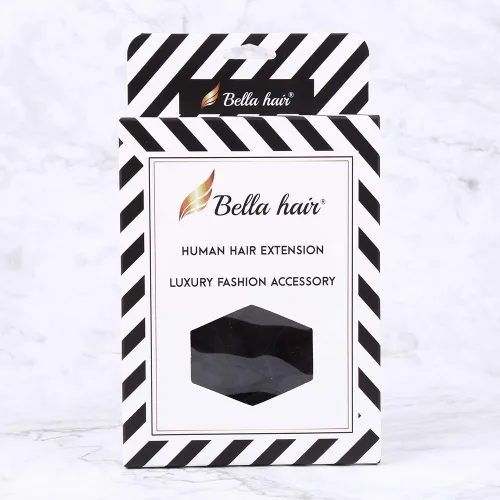 Vista 3 de Bella Hair - Rodete de extensión de cabello 100 % humano para banda elástica, extensión de cola de caballo ondeada, rizada o desordenada
