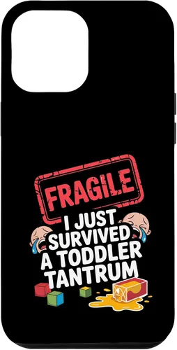 Vista 25 de Fragile I Survived a Toddler Tantrum Funny Parent Graphic Case for iPhone 16
