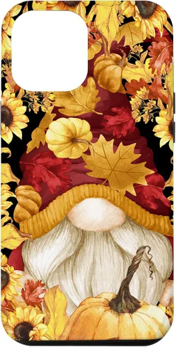 Vista 25 de iPhone 16 Lindos accesorios de otoño otoño con calabaza girasol gnomo caso