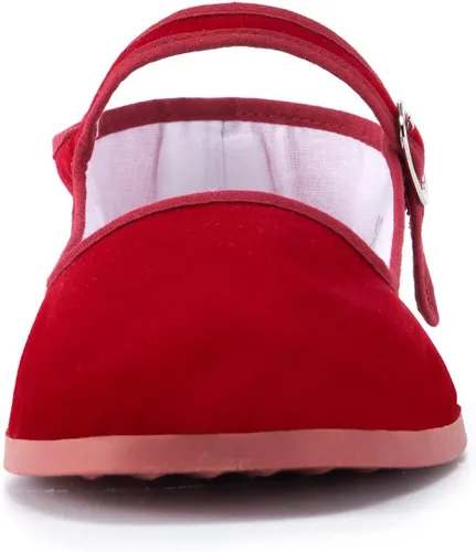 Vista 3 de SAEEKO Zapatos clásicos de China para mujer, zapatos casuales de muñeca de China, algodón Mary Janes, Zapatos chinos de Tai Chi, zapatillas