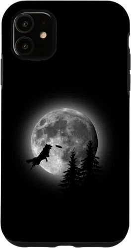 Vista 8 de Border Collie Catching Frisbee Moon Case for iPhone 16