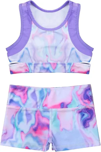 Vista 3 de dPois Conjunto de dos piezas de pantalones cortos de manga corta para niños y niñas