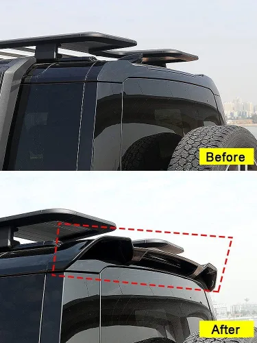 Vista 2 de Alerón trasero para maletero compatible con Land Rover Defender 2020-2025 90 110 130 L663 L851 ABS plástico