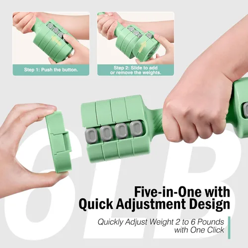 Vista 5 de EAST MOUNT Adjustable Weight Dumbbells Set of 2, 8 in 1 Hand Weights for Women