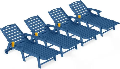 Vista 32 de Silla de salón al aire libre, silla de salón de patio de HDPE con Negro
