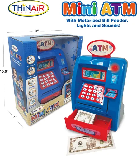 Vista 2 de Alcancía de ahorro de cajero automático preescolar, luz y sonido, para niños pequeños