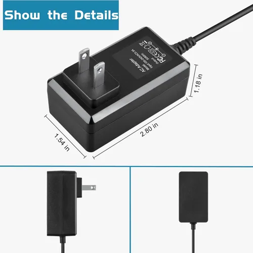 Vista 5 de Cargador adaptador de 16 V AC/DC para el modelo IMW645 Bluetooth Altavoz Cable de alimentación Cable PS Cargador de batería