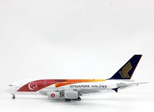 Vista 2 de JC Wings Singapore Airlines para Airbus A380 9V-SKI 1/400 DIECAST modelo preconstruido