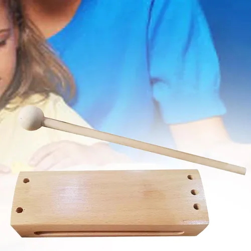 Vista 6 de Musical Instrument Wood Rhythm Block Musical Percussion Instrument Easy to Use