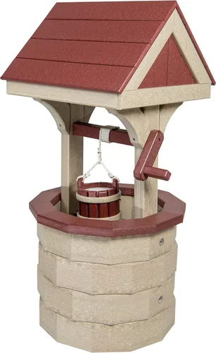 Vista 10 de Pequeño madera de poli madera de abedul y marrón deseando bien
