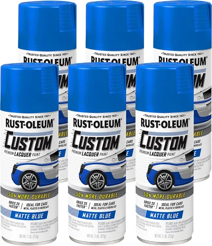 Vista 20 de Rust-Oleum 340569 Pintura en aerosol de laca personalizada para automóviles, 11 oz, gris plateado mate
