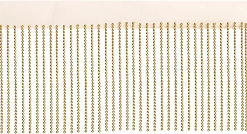 Vista 5 de 1 yarda de aleación de oro con flecos de costura con cuentas de encaje, cadena de borla para accesorios de ropa y decoración de manualidades (dorado)