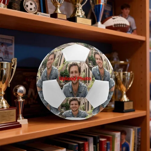 Vista 7 de Balón de fútbol personalizado, texto con nombre con foto, tamaño oficial 5, piel sintética, entrenamiento de fútbol para regalo deportivo