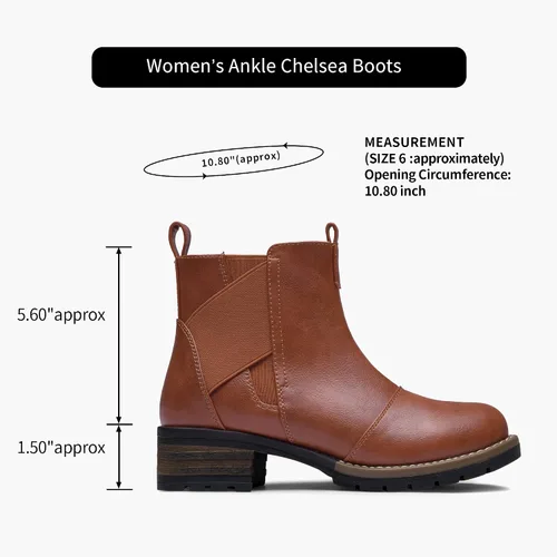 Vista 4 de Jeossy Botas de tobillo 9007 cómodas Chelsea de tacón bajo para mujer