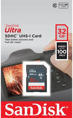 Vista 4 de SanDisk - Tarjeta de memoria SDHC de 32 GB Ultra 100MB/s