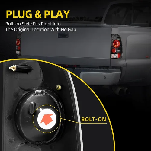 Vista 5 de DWVO Luces traseras compatibles con Ford F-150/97 98 99 F-250 F-350 F-450 F-450 F-550 Super Duty compatible con modelos Styleside solamente, no son