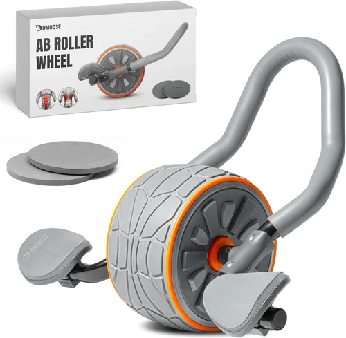 Vista 10 de DMoose Fitness Ab Roller Wheel with Elbow Support & 2 Knee Pads - Abdominal Exercise Trainer for Core Strength Training - Ultimate Abs Workout