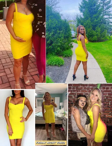 Vista 3 de merlin - Vestido ajustado con tirantes de fiesta estilo celebridad, vestido tipo lápiz para mujer