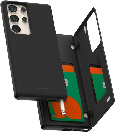 Vista 138 de GOOSPERY Funda tipo cartera para Samsung Galaxy S22 Ultra, [tarjetero] parachoques magnético de puerta con cierre automático, cubierta protectora