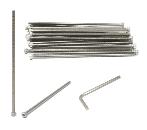 Vista 41 de iexcell Kit de tornillos de cabeza hexagonal de acero inoxidable 304, 100 unidades M2 x 0.157 in, paso de rosca de 0.016 in