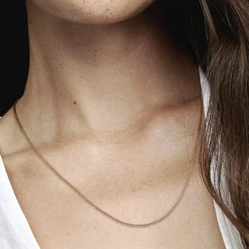 Vista 7 de PANDORA Cadena de plata con chapado en oro rosa de 14 k, Metal