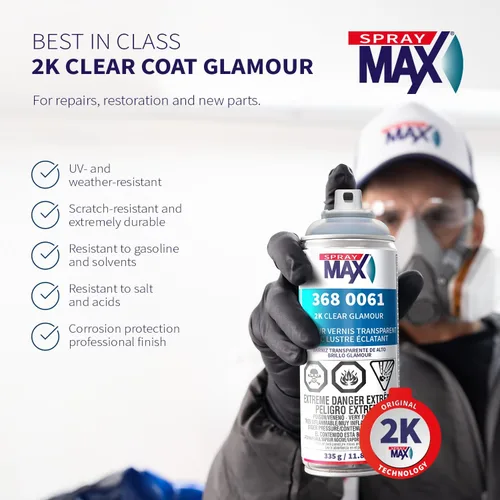 Vista 2 de USC Spraymax 2K Aerosol Transparente Glamour De Alto Brillo