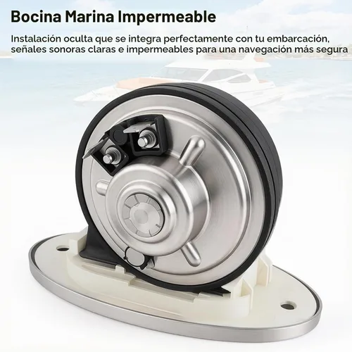 Vista 2 de 5190512 12V Bocina Marina Oculta de Montaje Empotrado para Barco de Acero Inoxidable 316