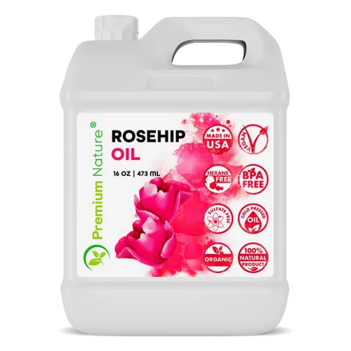 Vista 7 de Premium Nature Aceite de rosa mosqueta para la cara para mujeres, semilla de rosa mosqueta puro prensado en frío sin refinar para el cabello