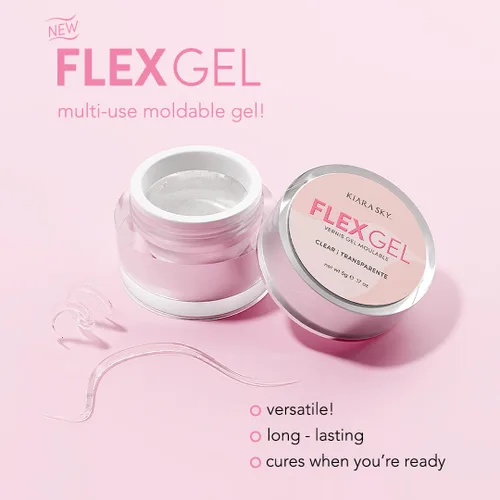 Vista 2 de Kiara Sky Uñas profesionales *NUEVO* Gel flexible (gel de moldeo transparente transparente para arte de uñas)