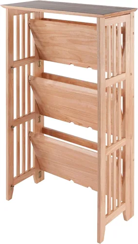 Vista 7 de Winsome Mission - Estantería de madera de haya de 4 niveles, natural