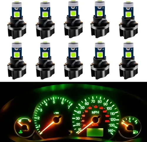 Vista 12 de WLJH Bombilla LED T5 azul 2721 37 74 con enchufe giratorio PC74 para luces