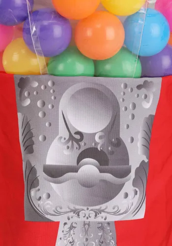 Vista 4 de Disfraz Inflable de Máquina de Chicles para Niños Multicolor