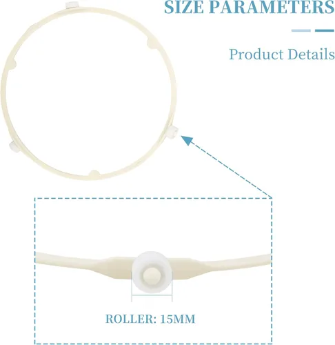 Vista 6 de WB06X10625 - Anillo de rodillo de soporte para placa giratoria de microondas para GE Samsung Frigidaire, repuesto WB06X10818, DE92-90495A