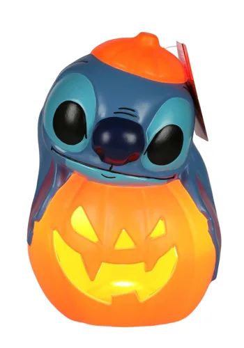 Vista 5 de Decoración Calabaza Apilada de Stitch de Disney con Luz de 12 Pulgadas Multicolor