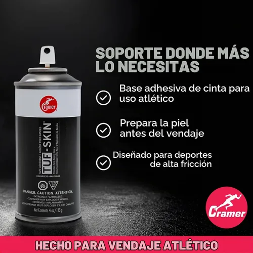 Vista 3 de Cramer Base de cinta para cinta atlética, adherente para cinta de kinesiología, leotardos de gimnasia