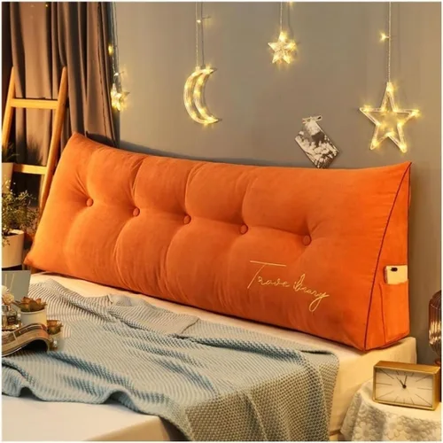 Vista 9 de Almohada triangular para la cabeza de cama, cojín grande de espalda/cojín de cabecero, almohada de cuña reclinable con funda extraíble