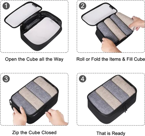 Vista 4 de BAGAIL Organizador de embalaje transparente para accesorios de viaje Maleta de equipaje