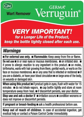 Vista 5 de Verruguin líquido removedor de verrugas ácido salicílico 17% Removedor De Verrugas (0.5 fl oz)