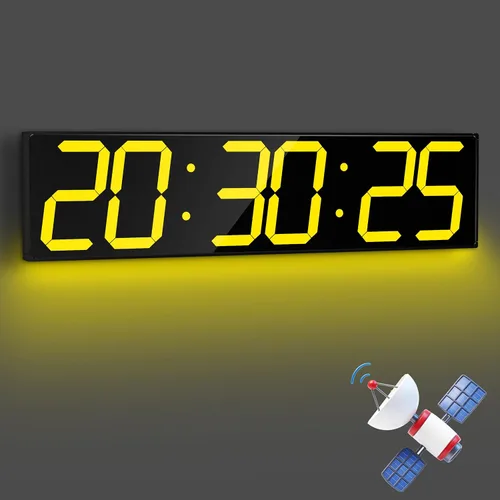 Vista 10 de CHKOSDA 28 Inch Oversized Digital Wall Clock with Seconds and GPS - Blue